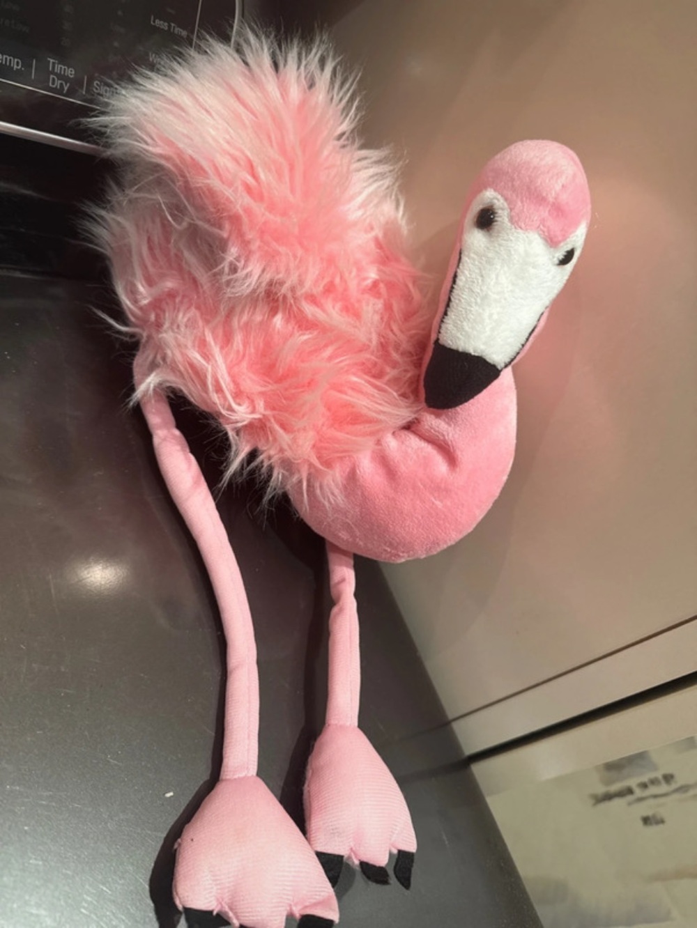 Wild republic Pink Plush Flamingo with Feather Trim